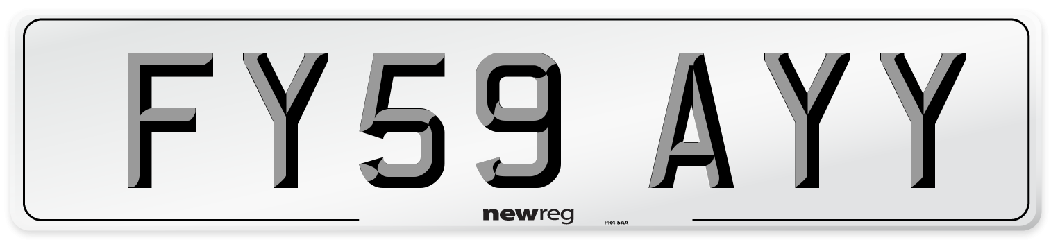FY59 AYY Number Plate from New Reg